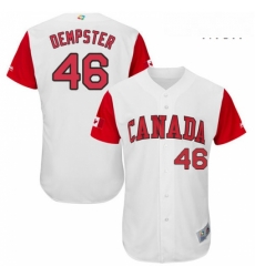 Mens Canada Baseball Majestic 46 Ryan Dempster White 2017 World Baseball Classic Authentic Team Jersey