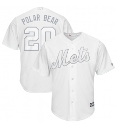 Mets 20 Pete Alonso Polar Bear White 2019 Players Weekend Player Jersey