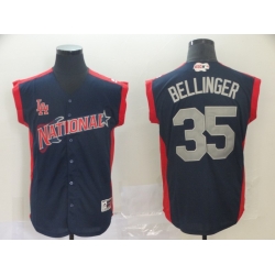 National League 35 Cody Bellinger Navy 2019 MLB all star Game Workout Player Jersey