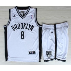 Brooklyn Nets 8 Deron Williams White Revolution 30 Swingman Jerseys Shorts NBA Suits