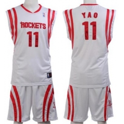 Houston Rockets 11 YAO White Jerseys&Shorts