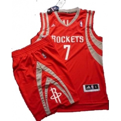 Houston Rockets 7# Jeremy Lin Red Revolution 30 Swingman NBA Jersey & Shorts Suit