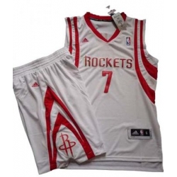 Houston Rockets 7# Jeremy Lin White Revolution 30 Swingman NBA Jersey & Shorts Suit