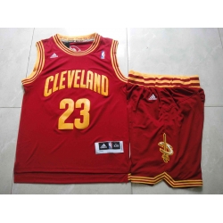 NBA Cleveland Cavaliers 23 LeBron James Red Jerseys Shorts Set Suit