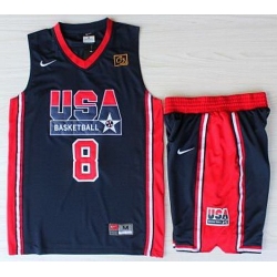 USA Basketball 1992 Olympic Dream Team Blue Jerseys & Shorts Suits 8# Scottie Pippen