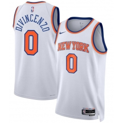 New York Knicks Nike Association Edition Swingman #0 Jersey White  Donte DiVincenzo