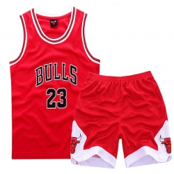 Youth NBA Chicago Bulls 23# Mickle Jordan Red Suit Sets