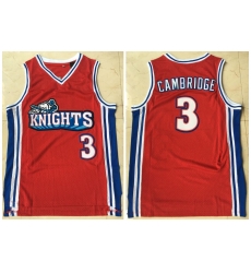 Men Los Angeles Knights 3 Calvin Cambridge Red Movie Basketball Jersey