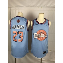 Tune Squad 23 Lebron James Blue Stitched Movie Basketball Jersey