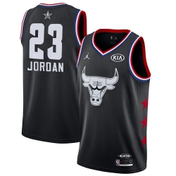 Bulls #23 Michael Jordan Black Basketball Jordan Swingman 2019 All Star Game Jersey