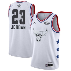 Bulls #23 Michael Jordan White Basketball Jordan Swingman 2019 All Star Game Jersey