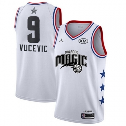 Magic 9 Nikola Vucevic White Youth Basketball Jordan Swingman 2019 AllStar Game Jersey