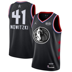Mavericks #41 Dirk Nowitzki Black Basketball Jordan Swingman 2019 All Star Game Jersey