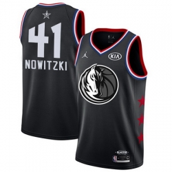 Mavericks 41 Dirk Nowitzki Black Youth Basketball Jordan Swingman 2019 AllStar Game Jersey
