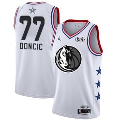 Mavericks #77 Luka Doncic White Basketball Jordan Swingman 2019 All Star Game Jersey