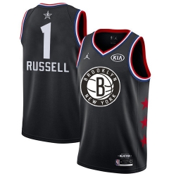 Nets #1 D 27Angelo Russell Black Basketball Jordan Swingman 2019 All Star Game Jersey