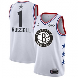 Nets 1 DAngelo Russell White Youth Basketball Jordan Swingman 2019 AllStar Game Jersey