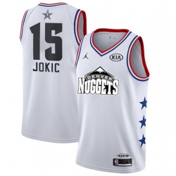 Nuggets 15 Nikola Jokic White Youth Basketball Jordan Swingman 2019 AllStar Game Jersey