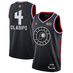 Pacers #4 Victor Oladipo Black Basketball Jordan Swingman 2019 All Star Game Jersey