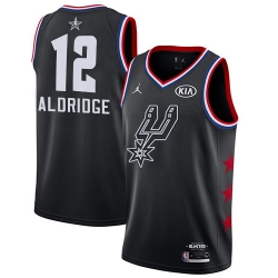 Spurs #12 LaMarcus Aldridge Black Basketball Jordan Swingman 2019 All Star Game Jersey