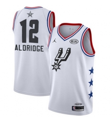 Spurs 12 LaMarcus Aldridge White Youth Basketball Jordan Swingman 2019 AllStar Game Jersey