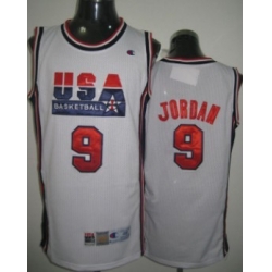 1992 Olympics Team USA 9 Michael Jordan White Swingman Jersey