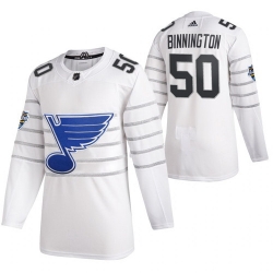 Blues 50 Jordan Binnington White 2020 NHL All Star Game Adidas Jersey