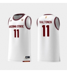 Men Arizona State Sun Devils Elias Valtonen White Replica College Basketball Jersey