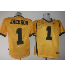 Golden Bears #1 DeSean Jackson Gold Embroidered NCAA Jersey