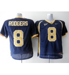Golden Bears #8 Aaron Rodgers Blue Embroidered NCAA Jersey