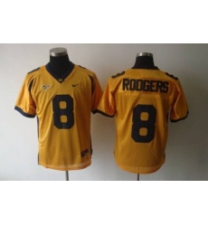 Golden Bears #8 Rodgers Gold Embroidered NCAA Jersey