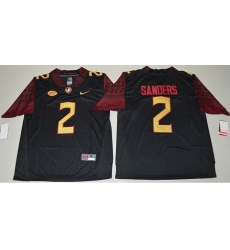 Seminoles #2 Deion Sanders Black Limited Stitched NCAA Limited Jersey