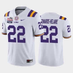 LSU Tiger Clyde Edwards Helaire White Home Men'S Jersey