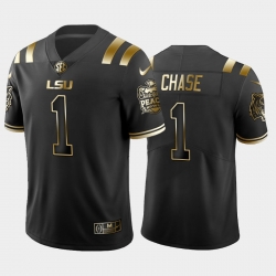 LSU Tiger Ja'Marr Chase Black Golden Edition Men'S Jersey