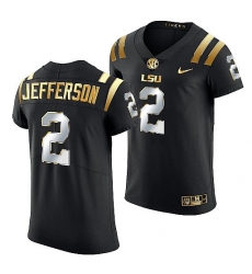 Lsu Tigers Justin Jefferson Golden Edition Elite Nfl Black Jersey