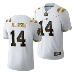 Lsu Tigers Max Johnson 2021 22 Golden Edition Limited Football White Jersey