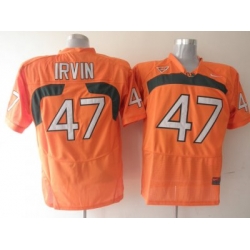 Hurricanes #47 Michael Irvin Orange Embroidered NCAA Jerseys