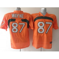 Hurricanes #87 Reggie Wayne Orange Stitched NCAA Jerseys
