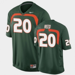 Men Miami Hurricanes Ed Reed Game Green College Football Jersey