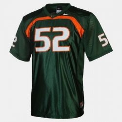 Men Miami Hurricanes Ray Lewis College Football Green Jersey