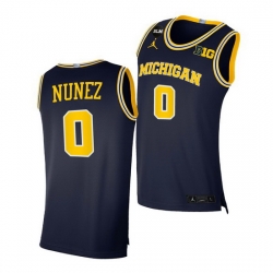 Michigan Wolverines Adrien Nunez 2021 Big Ten Regular Season Champions Blm Navy Jersey