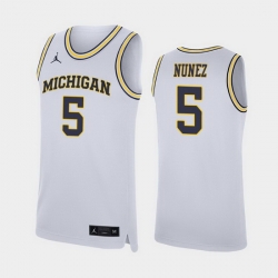 Michigan Wolverines Adrien Nunez White Replica Men'S Jersey