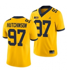 Michigan Wolverines Aidan Hutchinson Yellow Game Men'S Jersey