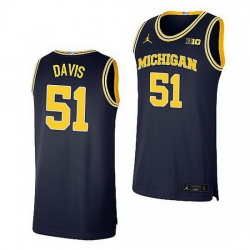 Michigan Wolverines Austin Davis Navy Limited Basketball Jersey