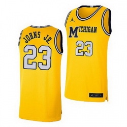 Michigan Wolverines Brandon Johns Jr. Maize Retro Limited Basketball Jersey