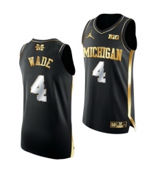 Michigan Wolverines Brandon Wade 2021 March Madness Golden Authentic Black Jersey