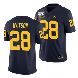Michigan Wolverines Brandon Watson Navy College Football Men'S Jersey