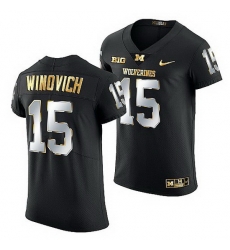 Michigan Wolverines Chase Winovich Golden Edition Nfl Alumni Black Jersey