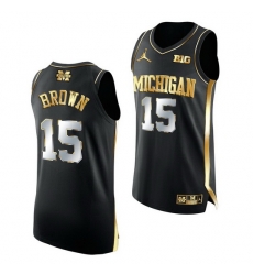 Michigan Wolverines Chaundee Brown 2021 March Madness Golden Authentic Black Jersey