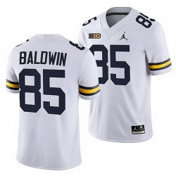 Michigan Wolverines Daylen Baldwin White College Football Men Jersey